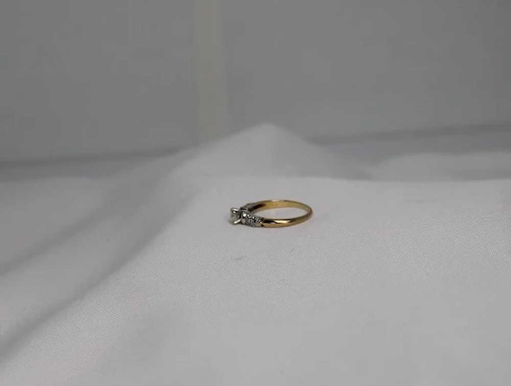 Vintage Diamond Ring, 14 Kt YG - image 5