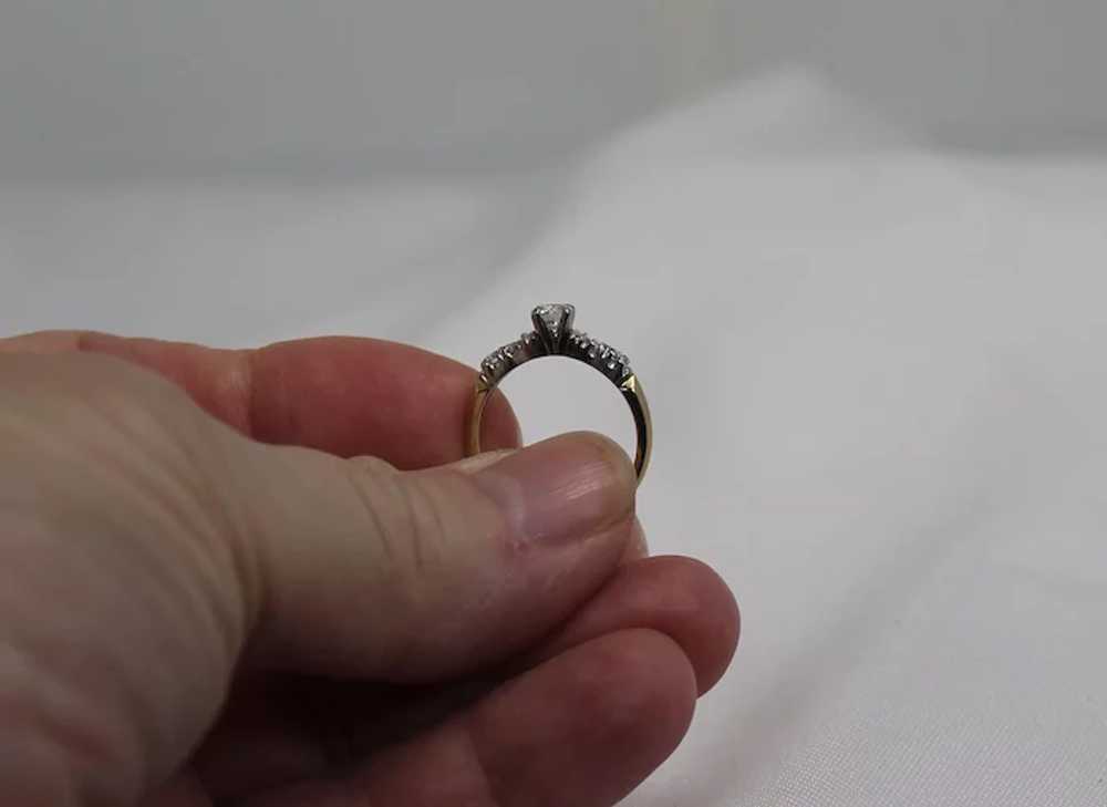 Vintage Diamond Ring, 14 Kt YG - image 9