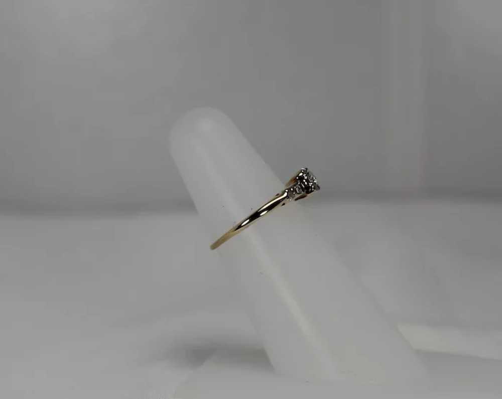 Vintage Diamond Engagement Ring, 14 Kt YG - image 4