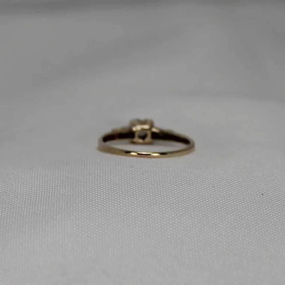 Vintage Diamond Engagement Ring, 14 Kt YG - image 6