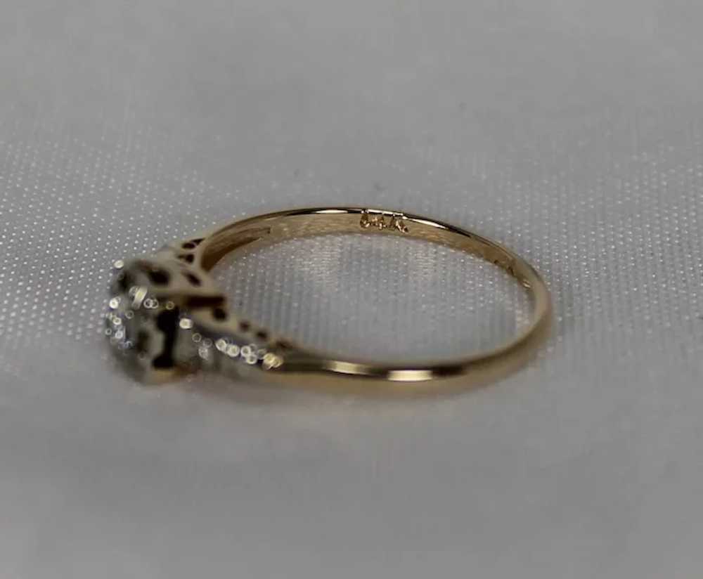 Vintage Diamond Engagement Ring, 14 Kt YG - image 7