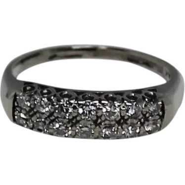 Vintage Diamond Band, 14Kt WG - image 1