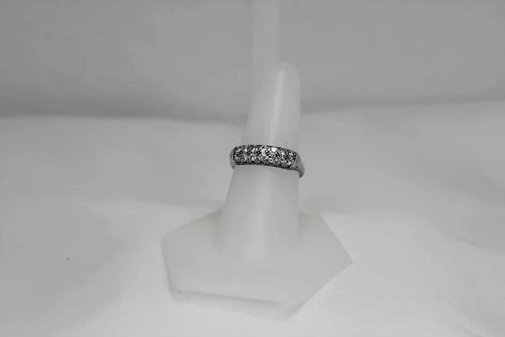 Vintage Diamond Band, 14Kt WG - image 2