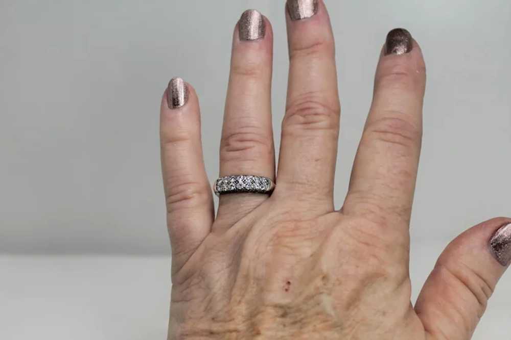 Vintage Diamond Band, 14Kt WG - image 5