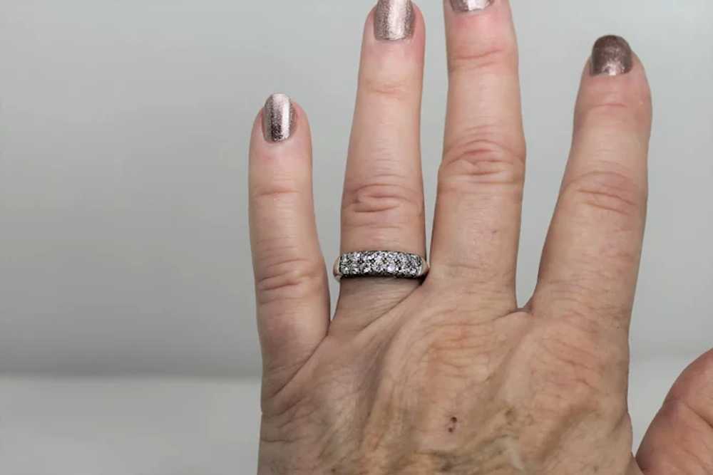 Vintage Diamond Band, 14Kt WG - image 6