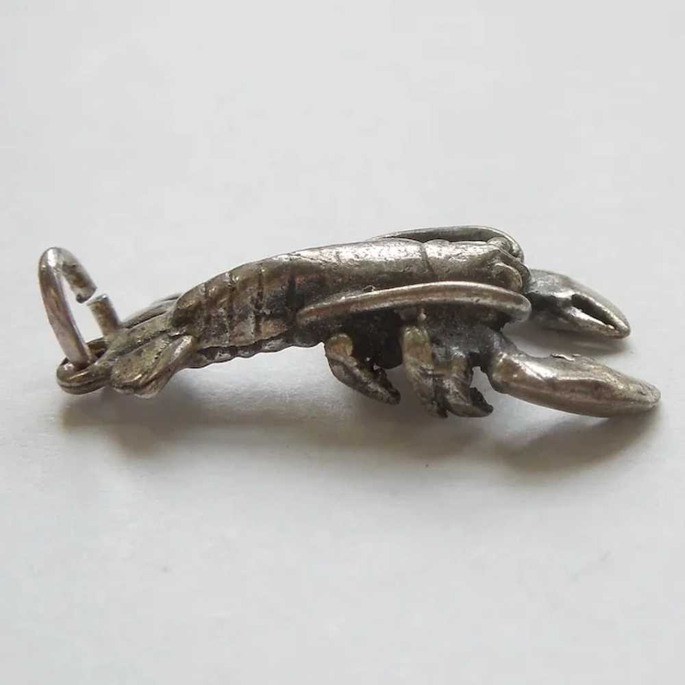3D Lobster Sterling Silver Charm - Maine, Cape Co… - image 4