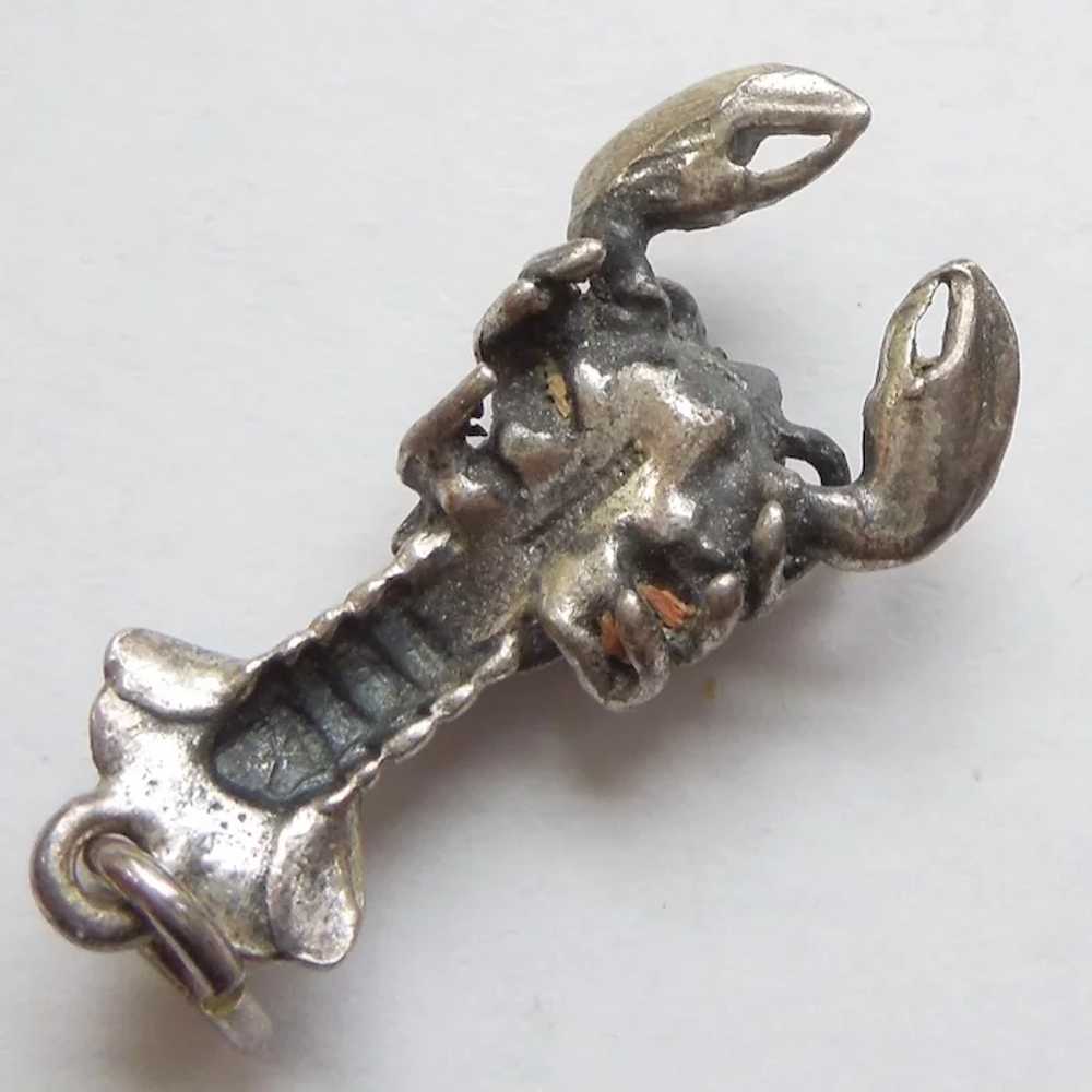 3D Lobster Sterling Silver Charm - Maine, Cape Co… - image 6