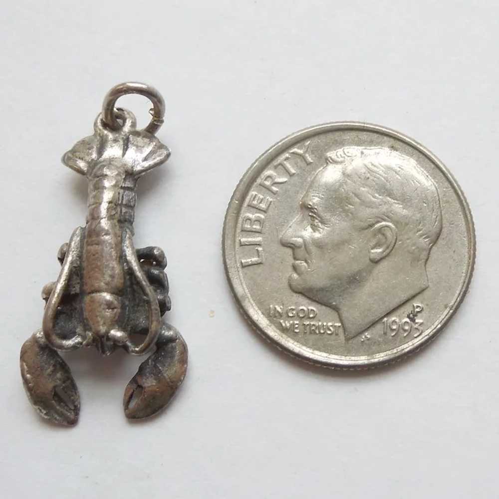 3D Lobster Sterling Silver Charm - Maine, Cape Co… - image 7