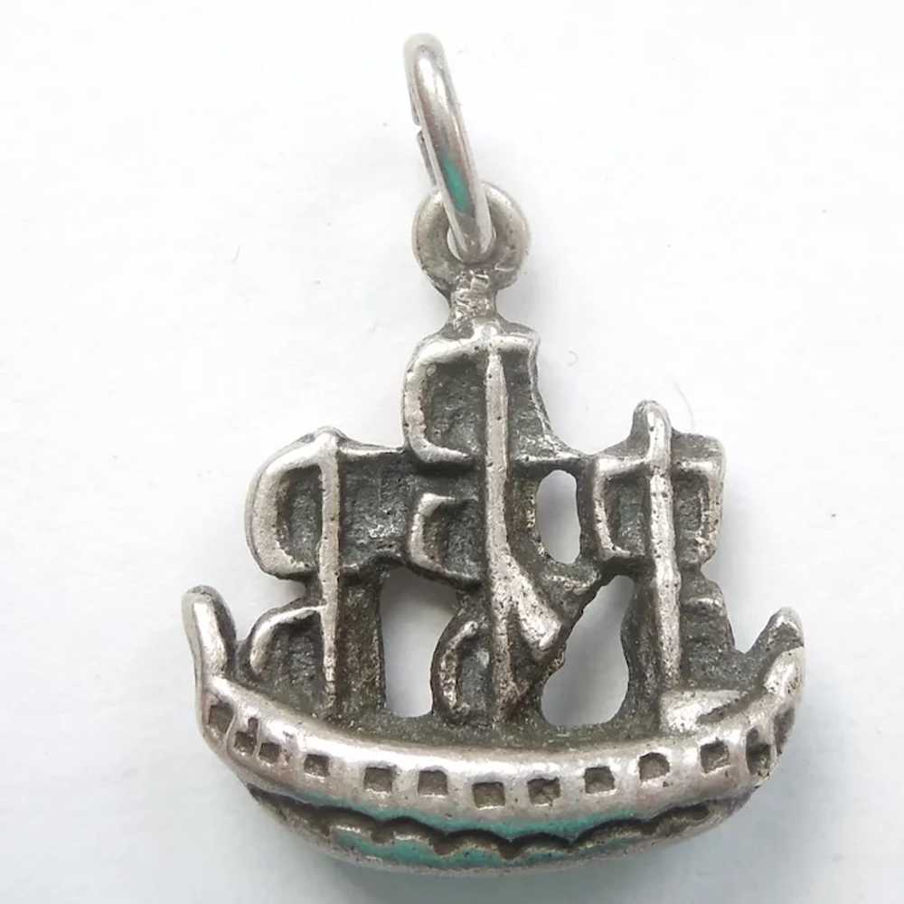 3D Sailing Ship Galleon Sterling Silver Travel Ch… - image 2
