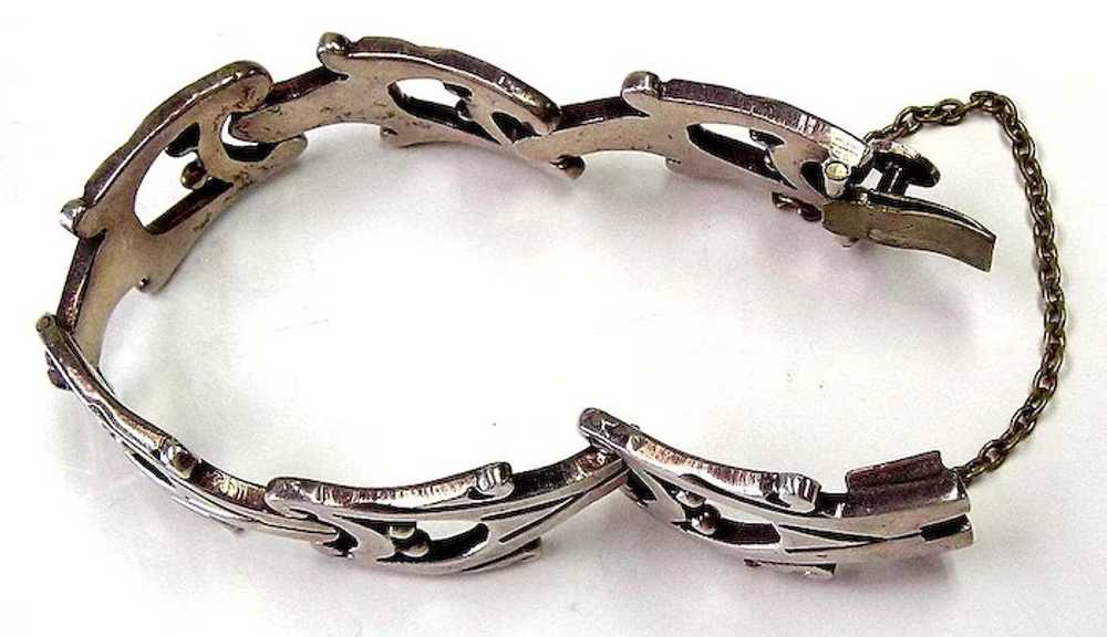 Sterling  Silver Bracelet, Flores - image 5