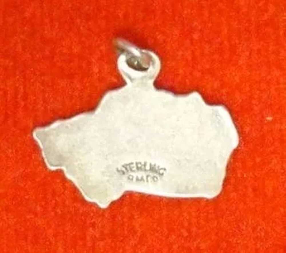 Vintage Sterling Silver Map of Canada Enamel Char… - image 3