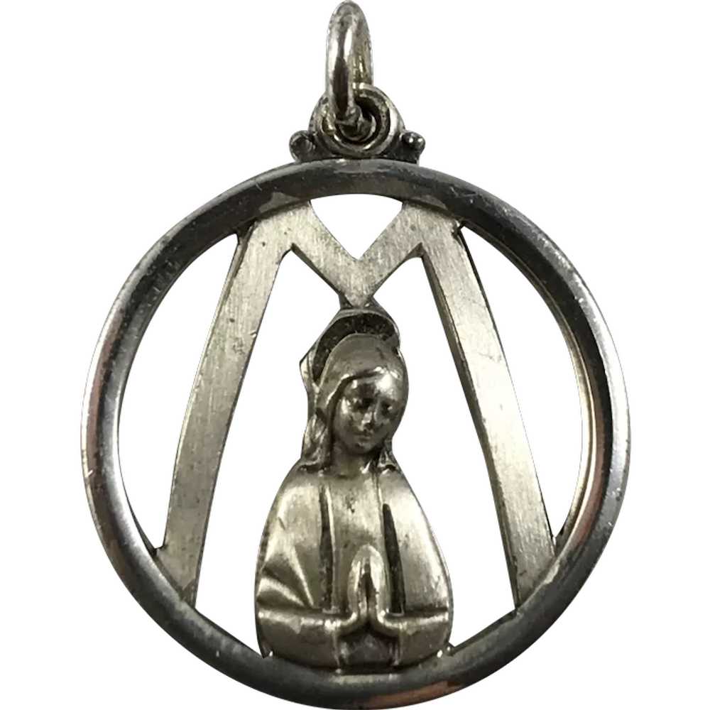 Sterling Silver Creed Mother Mary Pendant - image 1