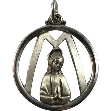 Sterling Silver Creed Mother Mary Pendant - image 1