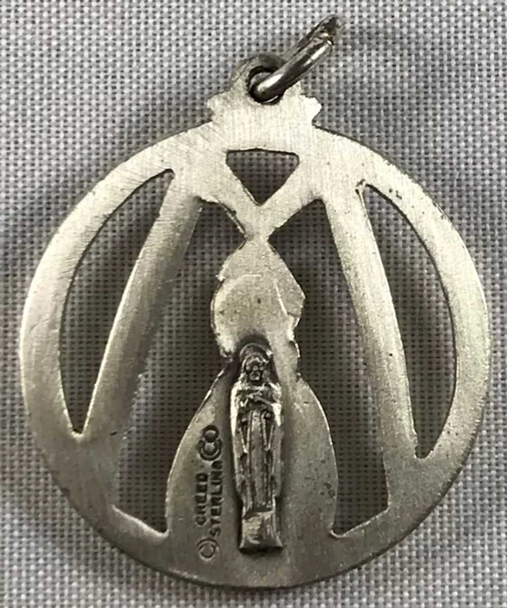 Sterling Silver Creed Mother Mary Pendant - image 2