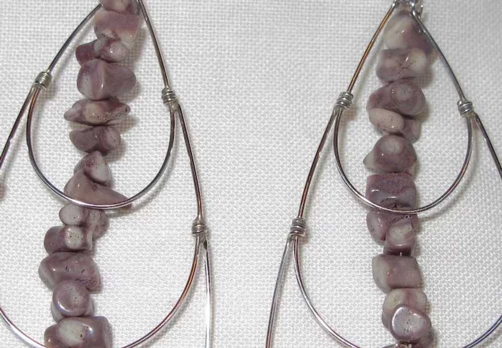 Natural Purple Lavender Coral - Sterling Silver &… - image 2