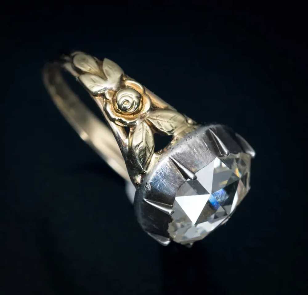 Antique Mid 19th Century Rose Cut Diamond Ring - image 4
