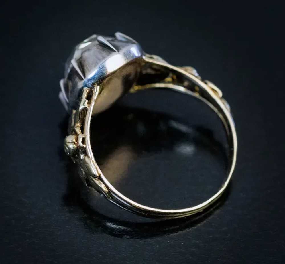 Antique Mid 19th Century Rose Cut Diamond Ring - image 6