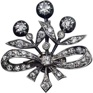 Belle Époque Antique Diamond Bow Ring