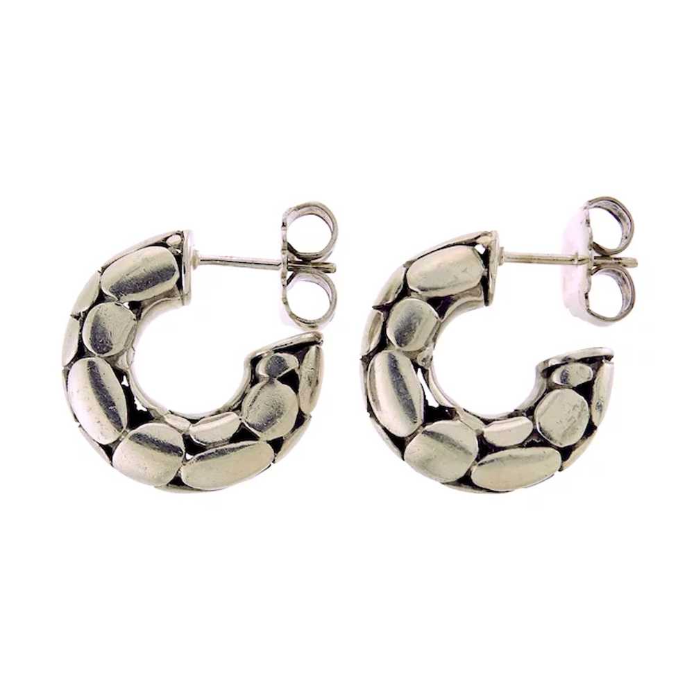 John Hardy Kali Dot Hoop Earrings – Sterling Silv… - image 4