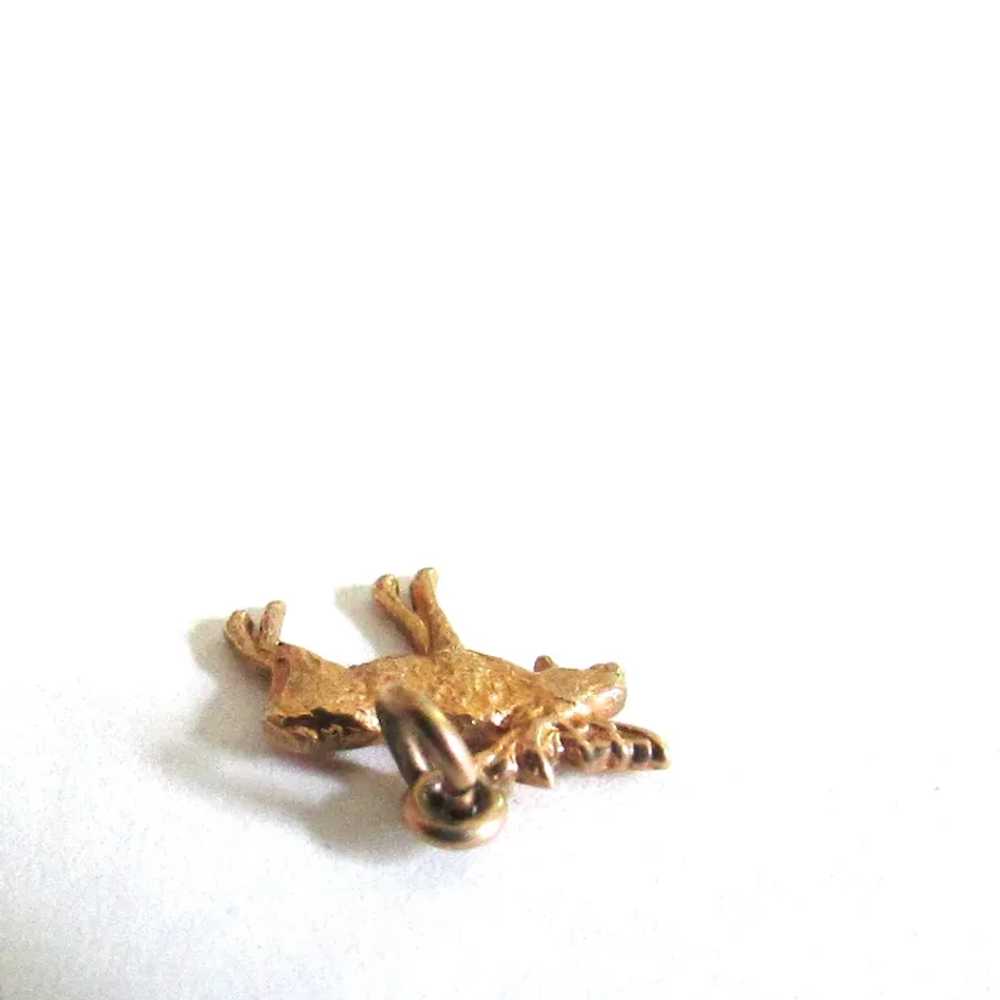 10K Yellow Gold Alaskan Nugget Moose Charm Souven… - image 3