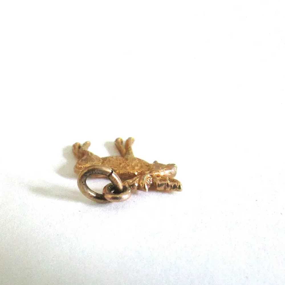 10K Yellow Gold Alaskan Nugget Moose Charm Souven… - image 4