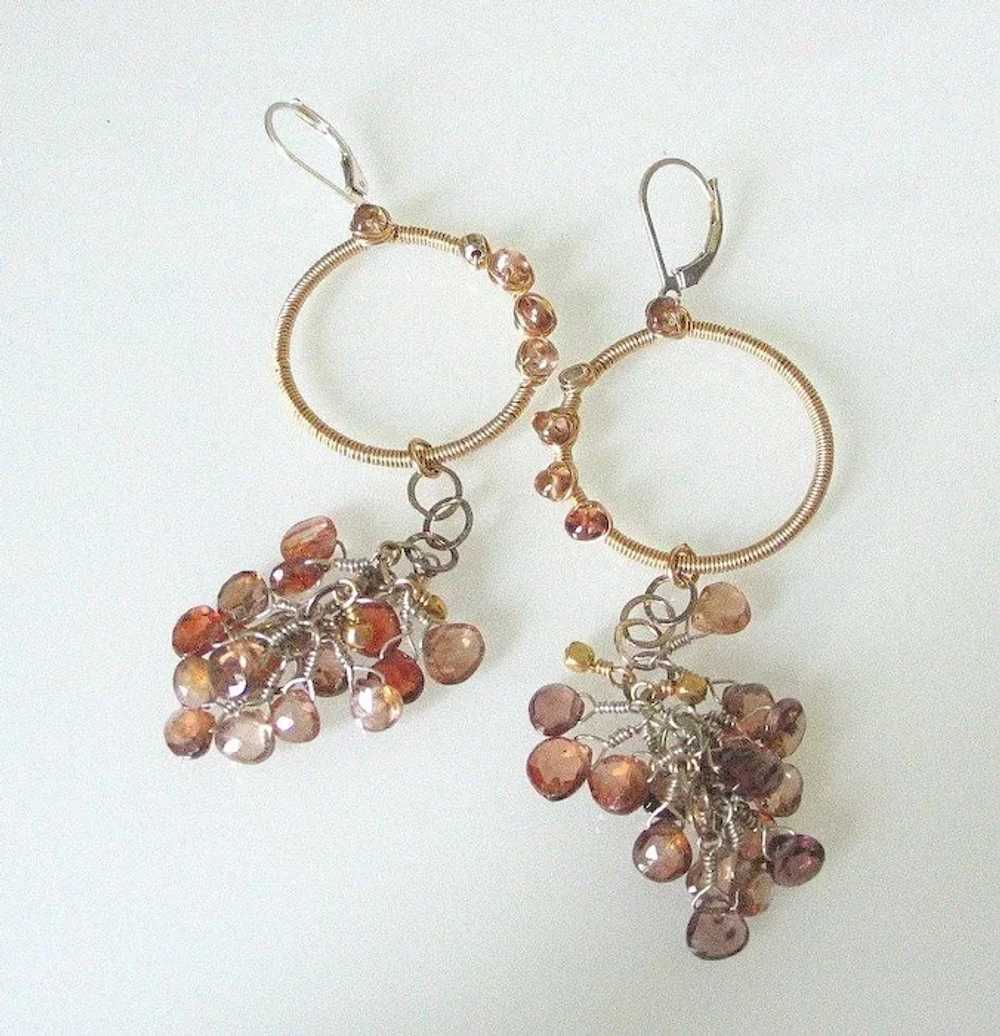 Brown Zircon Gemstone & 14k Gold Fill Earrings by… - image 2