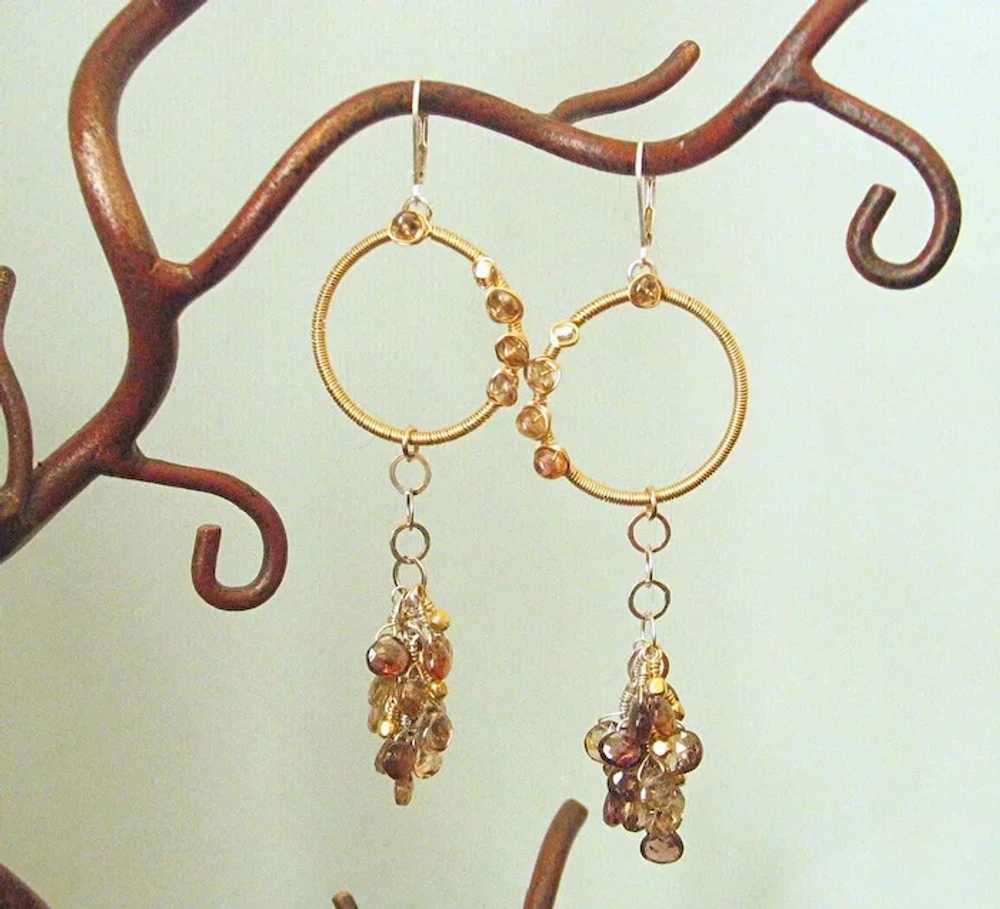 Brown Zircon Gemstone & 14k Gold Fill Earrings by… - image 3