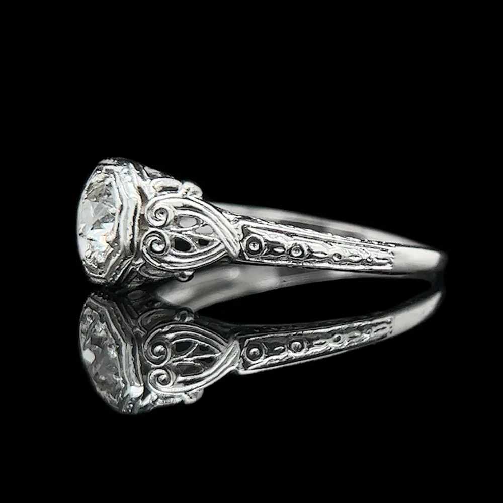 Edwardian .50ct. Diamond Antique Engagement - Fas… - image 3
