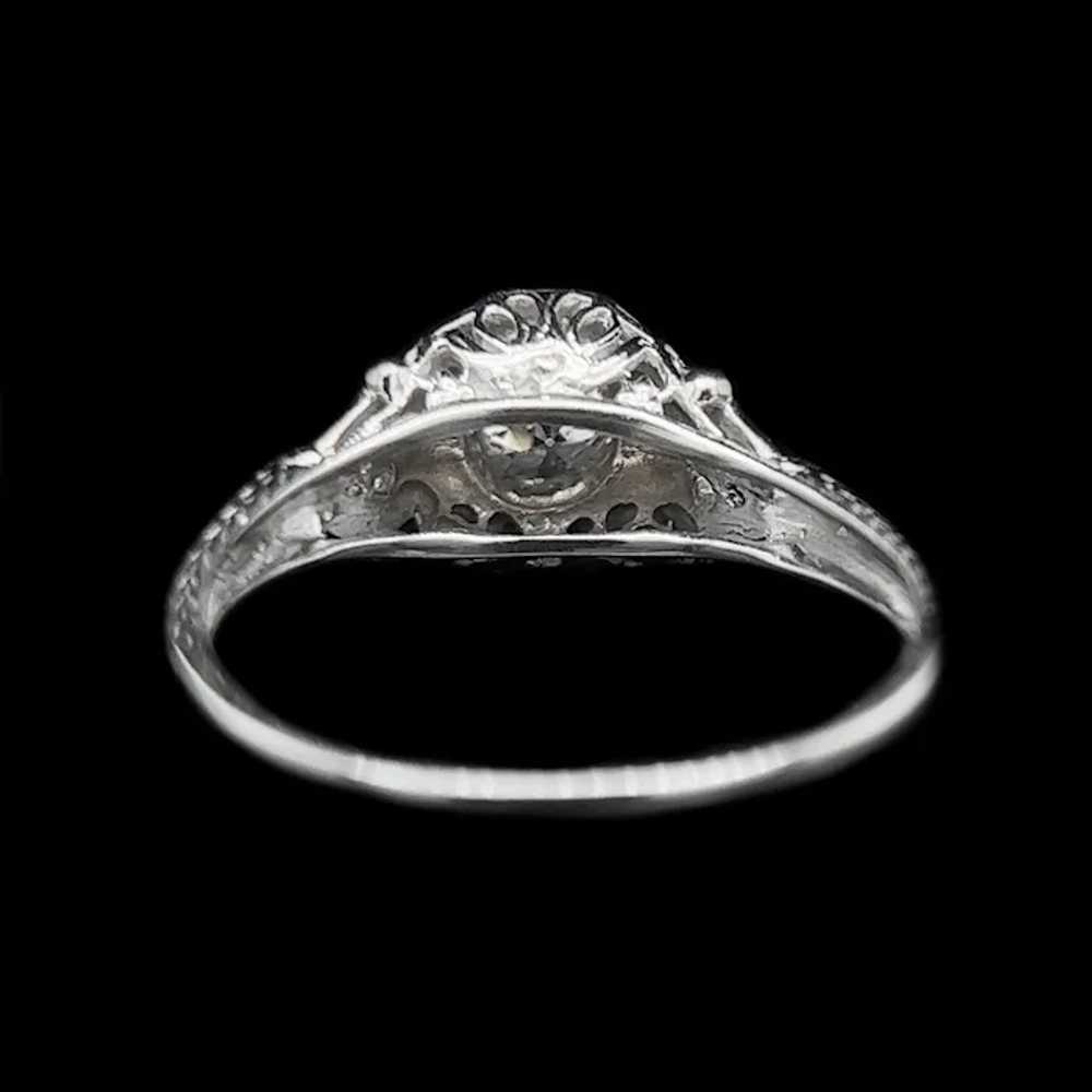 Edwardian .50ct. Diamond Antique Engagement - Fas… - image 4