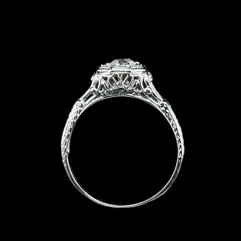 Edwardian .50ct. Diamond Antique Engagement - Fas… - image 5