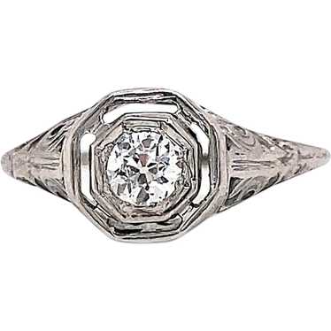 Edwardian .22ct. Diamond Antique Engagement - Fash