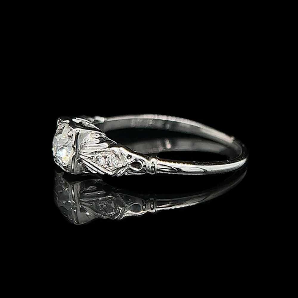 Art Deco .51ct. Diamond Antique Engagement - Fash… - image 3