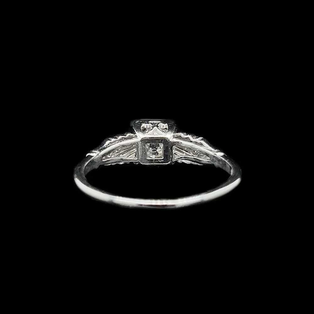 Art Deco .51ct. Diamond Antique Engagement - Fash… - image 4