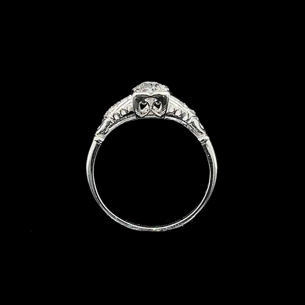 Art Deco .51ct. Diamond Antique Engagement - Fash… - image 5