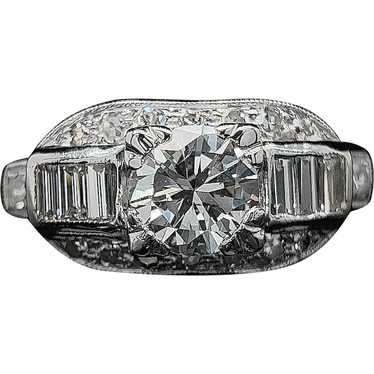 .87ct. Diamond Vintage Engagement - Fashion Ring W