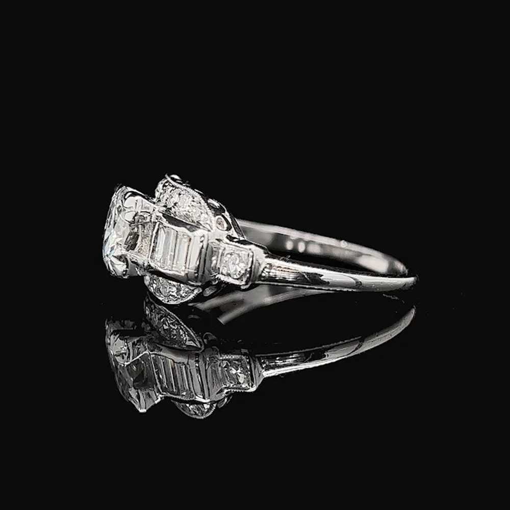 .87ct. Diamond Vintage Engagement - Fashion Ring … - image 2