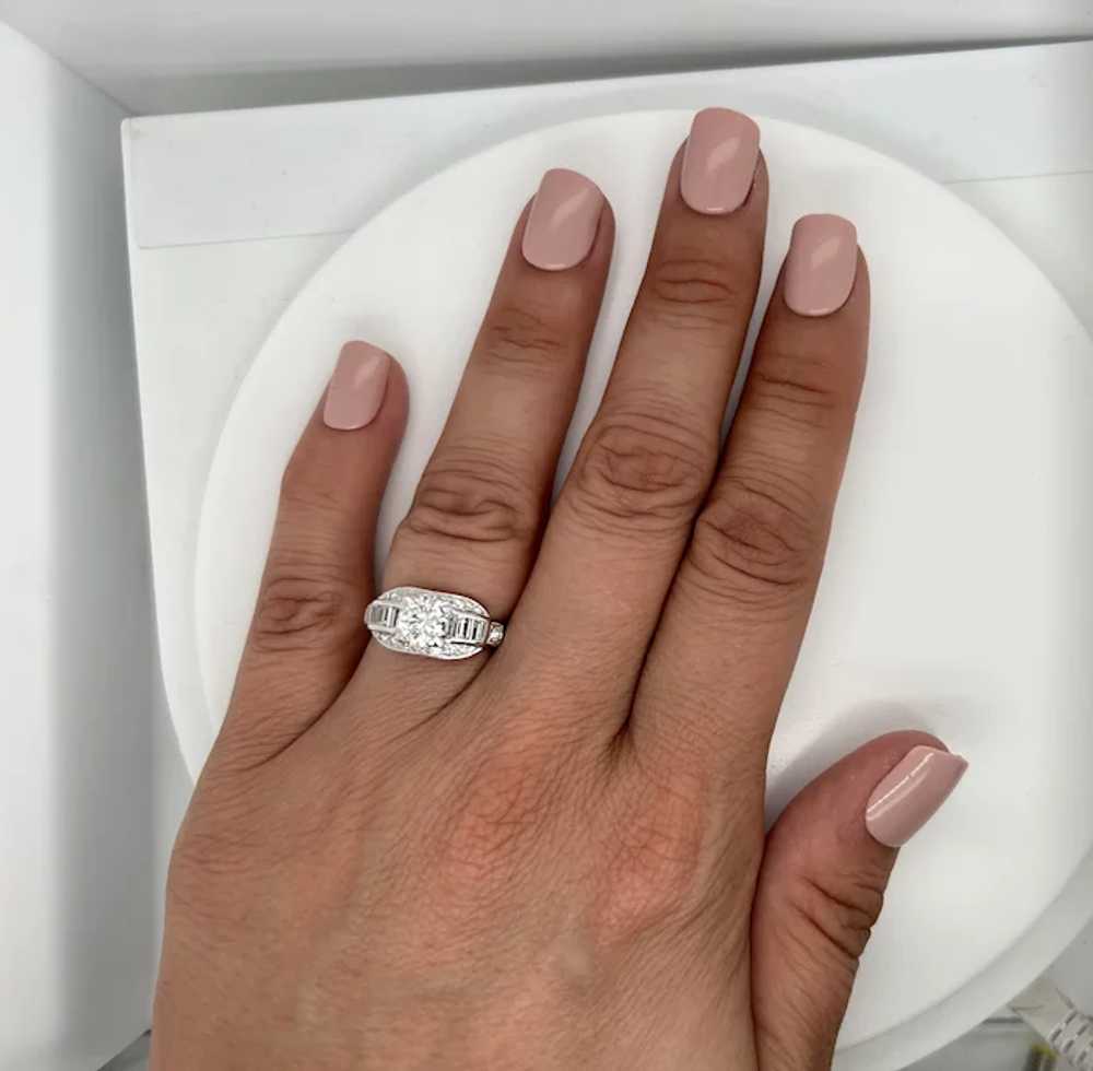 .87ct. Diamond Vintage Engagement - Fashion Ring … - image 5