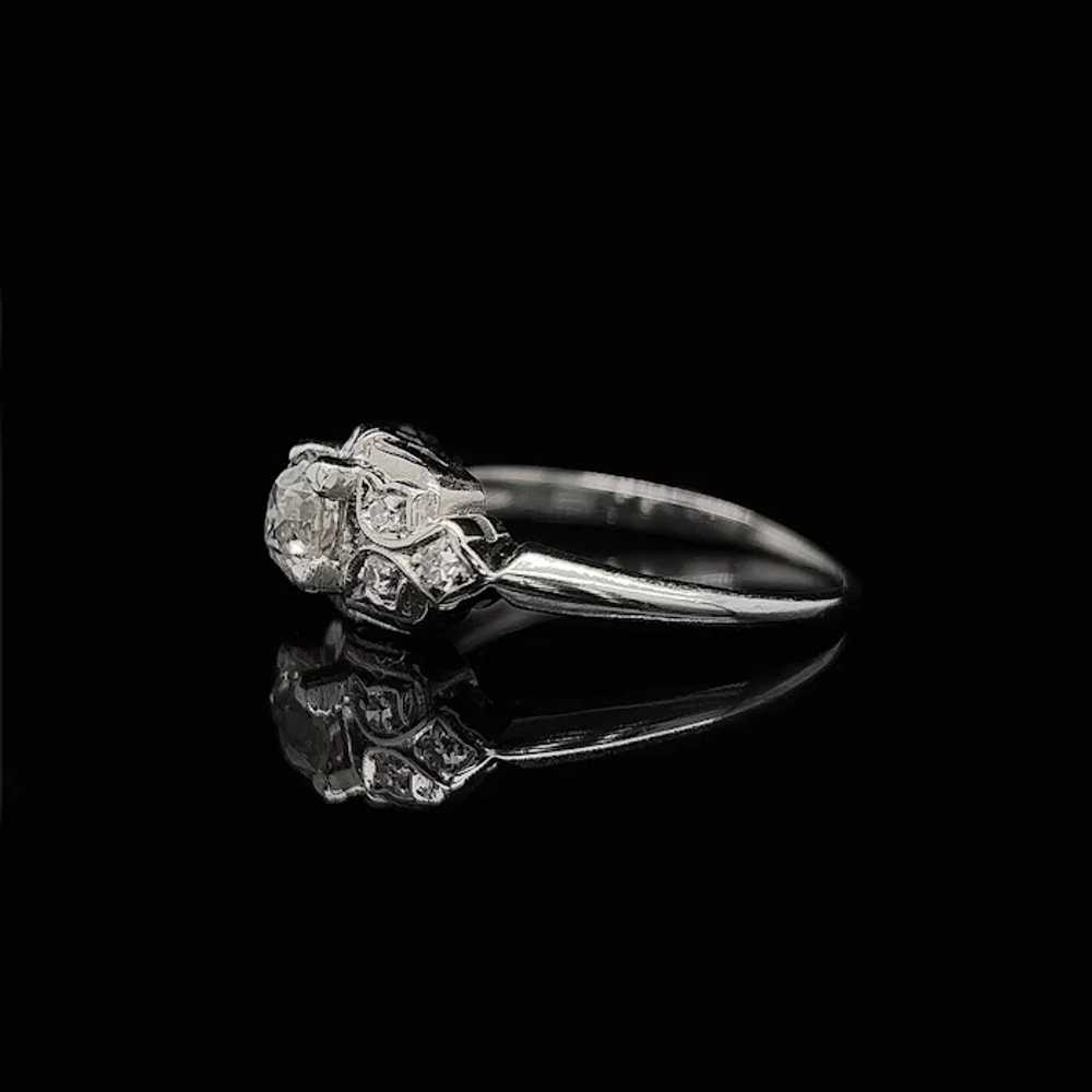 Art Deco .45ct. Diamond Antique Engagement - Fash… - image 2