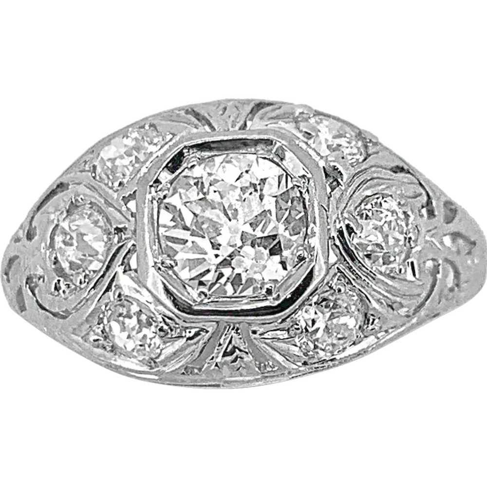 Art Deco .65ct. Diamond Antique Engagement - Fash… - image 1