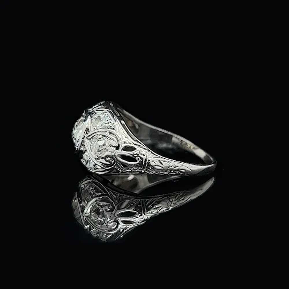 Art Deco .65ct. Diamond Antique Engagement - Fash… - image 3