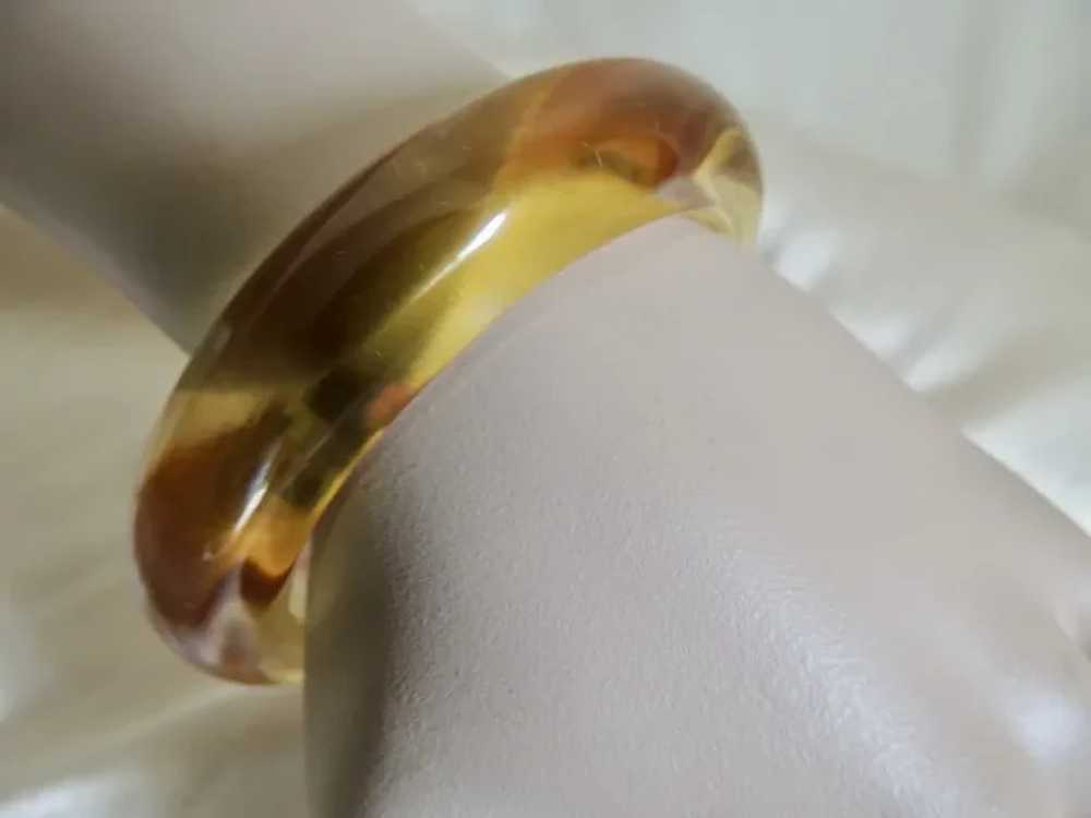 Bakelite Apple Juice Bangle Bracelet High Domed A… - image 3