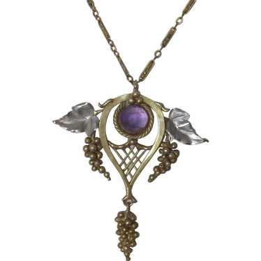 Arts and Crafts Period Antique Amethyst Necklace - image 1