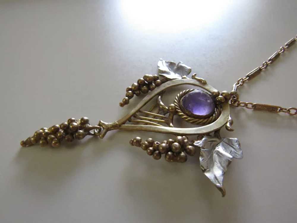 Arts and Crafts Period Antique Amethyst Necklace - image 2