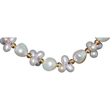 14K Gold and  Fresh Water Pearl Necklace