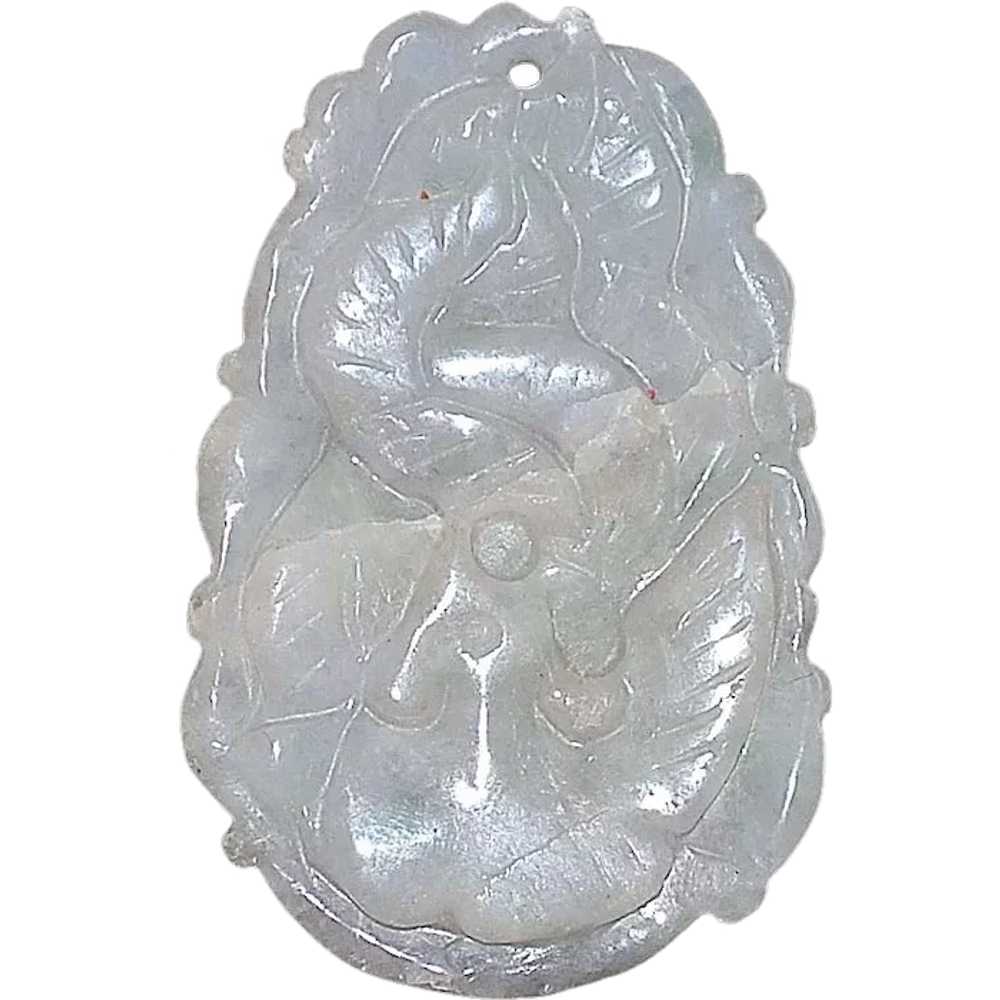 Chinese White Jade Pendant - image 1