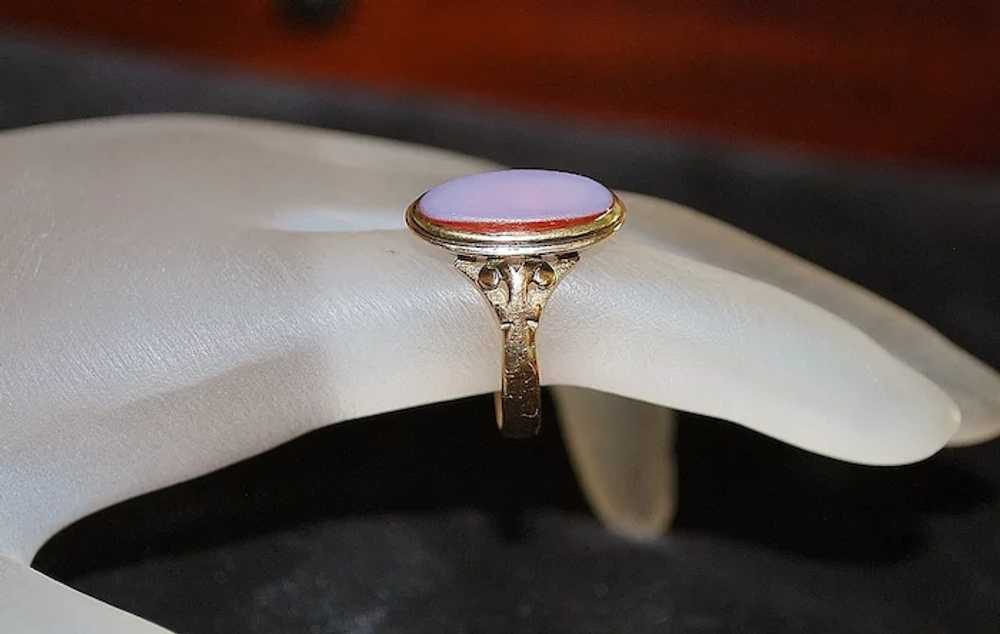14K Victorian Signet Ring - image 5