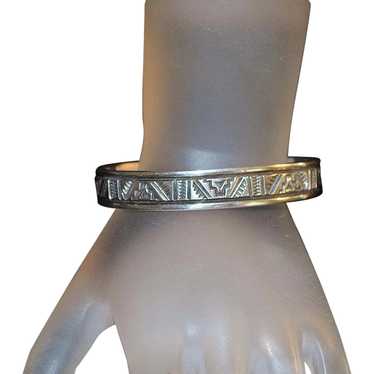 Navajo Sterling Cuff Bracelet - Troy Laner - image 1