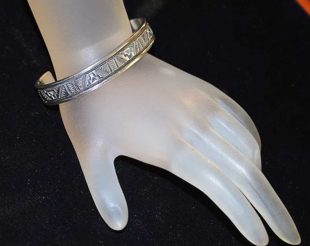 Navajo Sterling Cuff Bracelet - Troy Laner - image 3