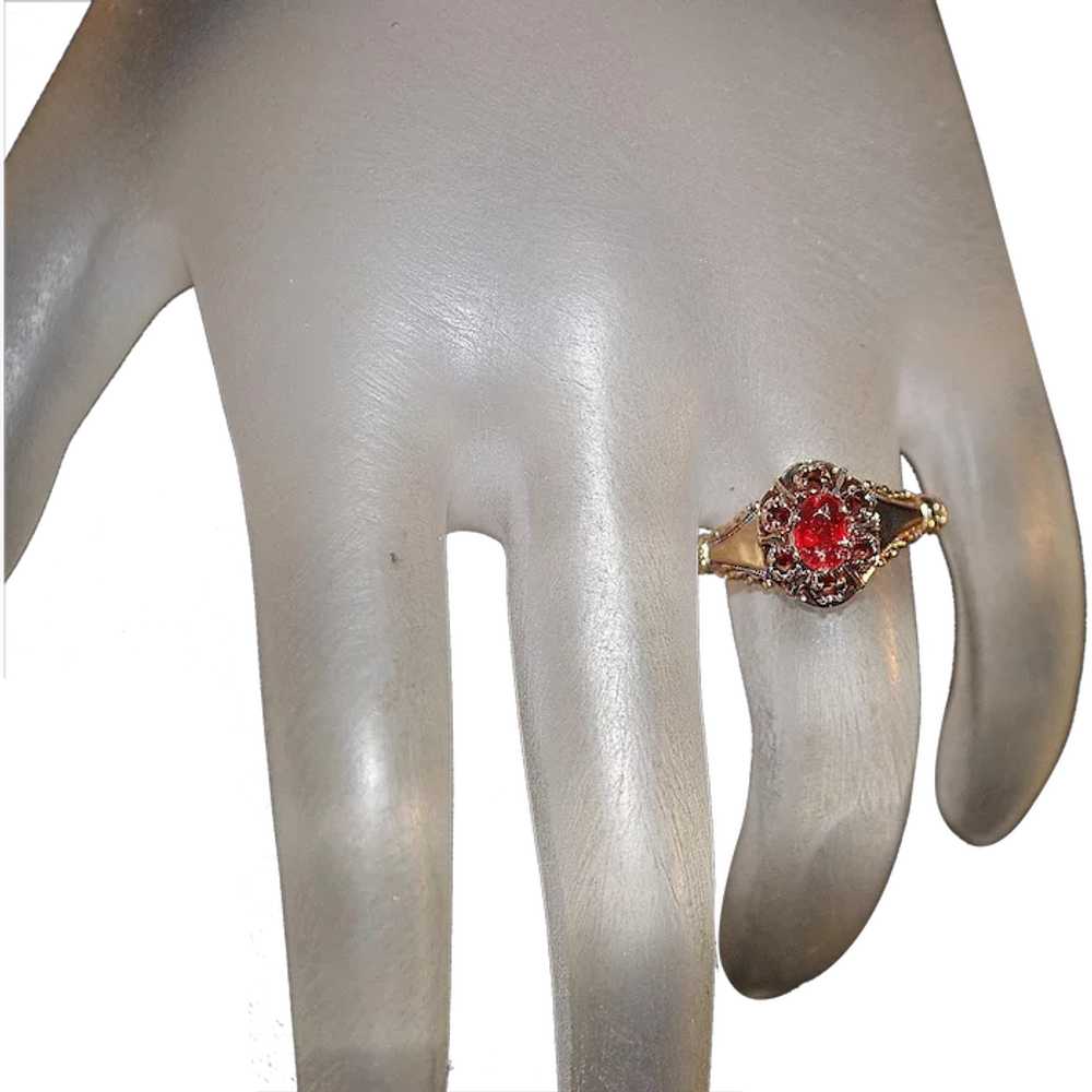 14K r/g Victorian Ruby Ring - 1880's - image 1