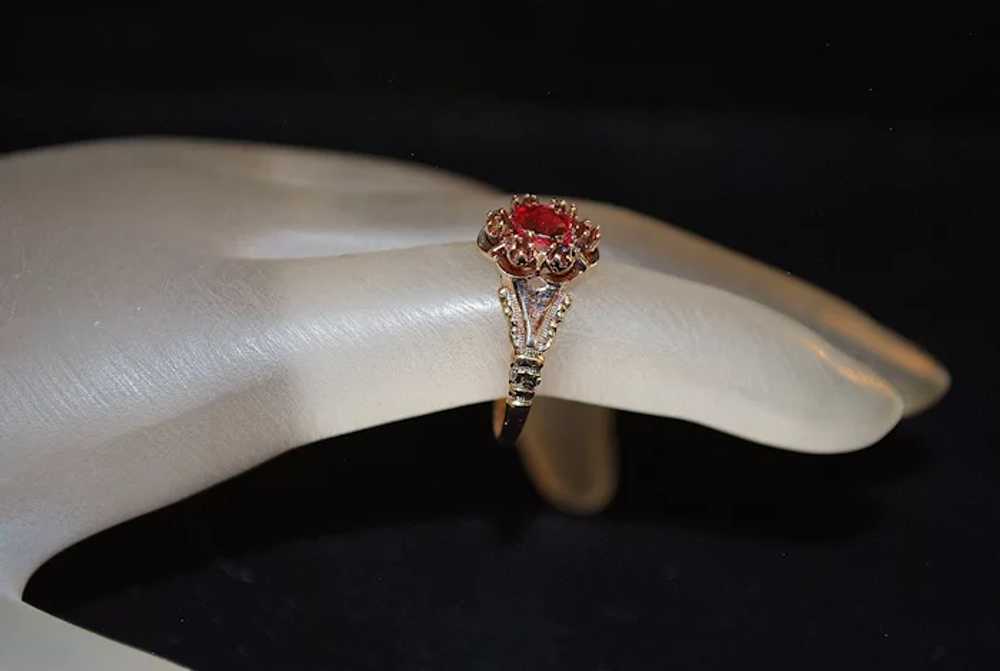 14K r/g Victorian Ruby Ring - 1880's - image 4